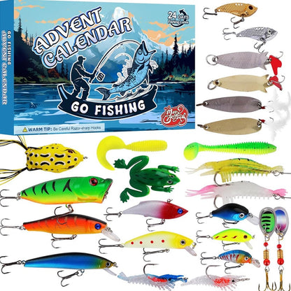 🐟24 Days Christmas Countdown Fish Tackle Set